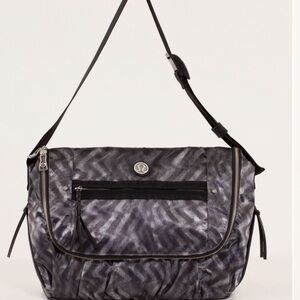 Lululemon Athletica Black and Gray Crossbody Bag